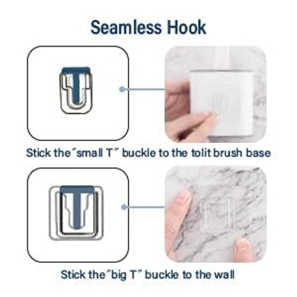 Silicon Toilet Brush with Slim Holder Flex Toilet Brush Anti-drip Set Toilet Bowl Cleaner Brush, No-Slip Long Handle Soft Silicone Bristle Clean Toilet Corner Easily.(Multi Color)